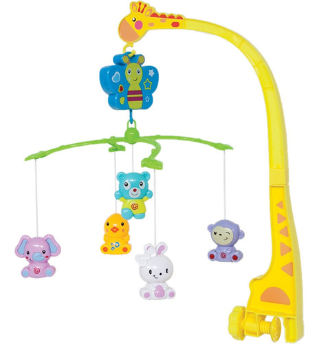 Mobile Musical Acalma Soninho Bebe Ninar Buba Animais 5849