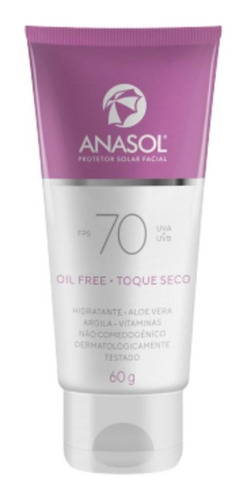 Protetor Solar Facial Anasol Fps 70 Vegano 60g