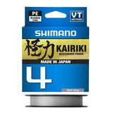 Línea Multifilamento Shimano Kairiki 4, 0,16 Mm, 15 Libras, Gris