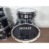 Shell Pack Bateria Acústica Noah Dc5 Bumbo 20 Scarlet Cor Scarlet Fade