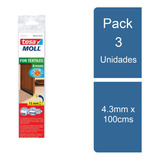 Pack 3 Tesamoll Liston Para Alfombras Cafe 100cms Tesa