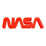 Modelo Decorativo Logo Nasa 20cms Impreso En 3d