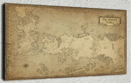 Cuadros Modernos Mapa Game Of Thrones 72x45 Cm Got01