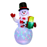 - Decoración Inflable De Muñeco De Nieve Led De Navidad De