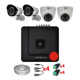 Kit Cctv Circuito Cerrado Vigilancia 4 Camaras Ahd 1080p 2mp