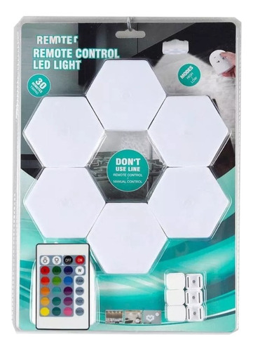 Tira Led Luces Hexagonales Led Rgb Con Control Remoto