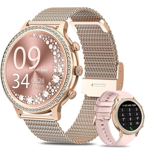 Reloj Inteligente Diamond Elegante De Mujeres Bluetooth Call