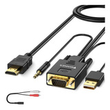 Foinnex Cable Vga A Hdmi De 15 Pies/14.8 Ft, 1080p Vga A Hdm