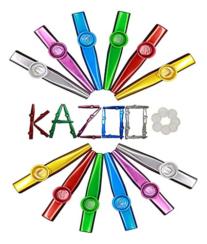 Kazoo Metálico Crystaljun 28 Piezas + 20 Piezas De Diafragma