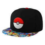 Gorra Cachucha Estampado Pokemon Ajustable Hip Hop Beisbol 