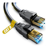 Cable Ethernet Cat 8, 1.5-100ft, Alta Velocidad, Profesional