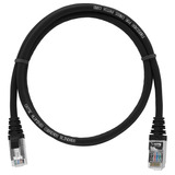 Kit 05 Cabos Patch Cord Cat5e Blindado 1 Metro Preto