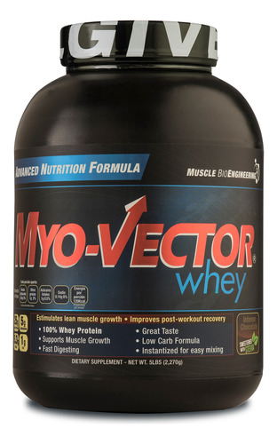 Suplemento En Polvo Myo-vector  Whey Whey Proteínas Sabor Chocolate Intenso En Pote De 2.27kg