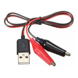 Cabo Usb A Para Garras Jacaré Fonte +5v E Terra 60 Cm