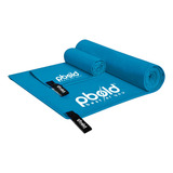 Kit Toalla Microfibra Pbold X2 Natacion Gym Piscina Azul