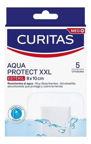 Apósitos Curitas Aqua Protect Xxl Esteril 5u