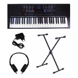 Kit Teclado Musical Estudante Spring Tc 261 + Suporte + Fone