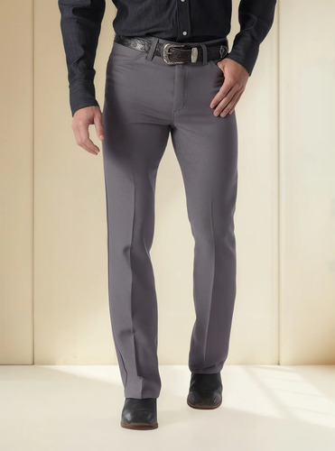Pantalon Wrangler Vaquero Regular Fit 82gy Gris Poliester