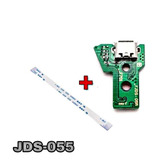 Placa Usb Controle Ps4 Jds 055 + Cabo Flat 12 Vias