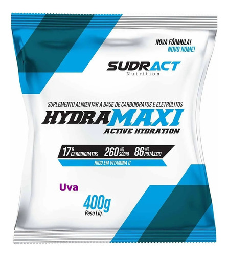 Isotônico Hydramaxi 400g - Sudract - Carbo + Eletrólitos Sabor Uva