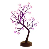 Lampara Decorativa Bonsai Led Rgb De Cerezo 43cm 16 Luces