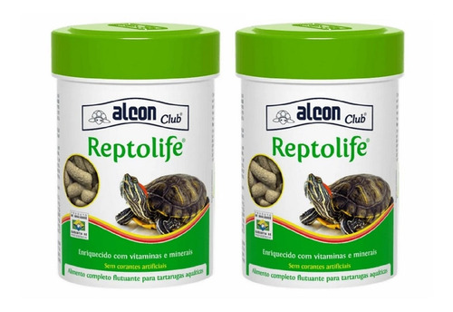 Kit 2 Unidades Ração P/tartarugas Reptolife 30g Alcon Club