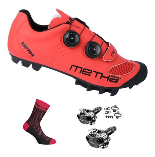 Zapatilla Ciclismo Mtbmetha Raptor +pedales Shimano+ Regalo