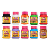 Tinta Pva Para Artesanato Acrilex  37ml 10 Unidades Oferta