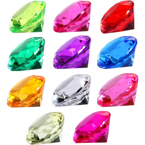 Diamantes De Juguete Deodari, Plástico, Multicolor, 75 Pcs