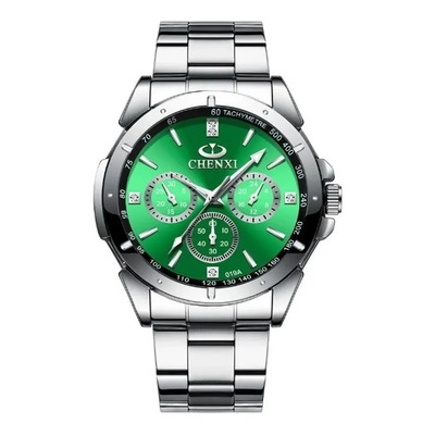 Reloj Pulsera Chenxi 019A Mujer Cuarzo Acero Inoxidable Verde Plateado | Envío gratis