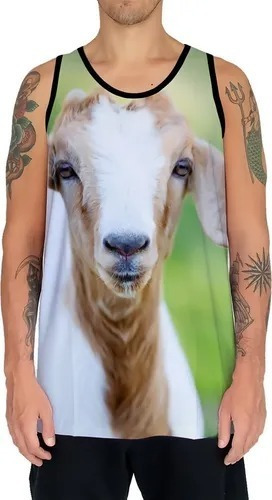 Camiseta Regata Animais Da Fazenda Cabra Cabrito Bode Hd 4