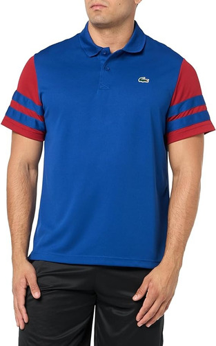 Playera Lacoste Corta Color Capitan Tenis Poliester Dh7352