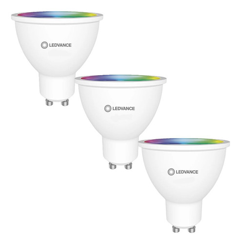 Dicro Led Rgb Ledvance 4,5w Gu10 Pack X 3 Control Remoto