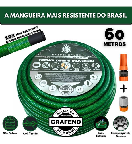 Mangueira Jardim Anti-torção Tripla Camada 60 Metros - Gf