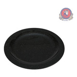 Set 24 Plato Taquero 21.5 Cms.plastico Negro Parece Peltre