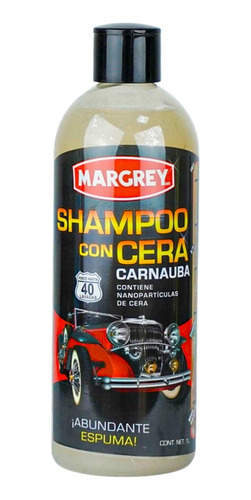 Shampoo Con Cera Margrey 1 Litro Abundante Espuma