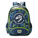 Mochila Skora Escolar Infantil Camuflada Dinosaurio 18'