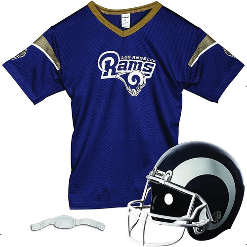 Uniforme Casco Y Jersey Nfl Los Angeles L.a. Rams Para Niños