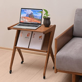 Jikugo Mesa Auxiliar De Bambú  Para Sofá Laptop Café
