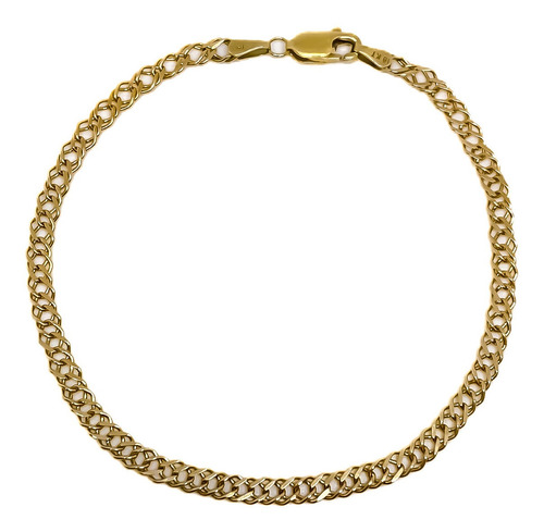 Pulsera Garibaldi Con Mosquetón Oro 18k 19 Cm 