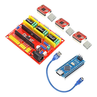 Kit Shield Cnc 1pz + Driver A4988 3pz + Tarjeta Nano 1pz | Envío gratis