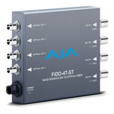 Aja Fido-4t-st Conversor Cuadruple Sdi A Fibra Óptica Sm St