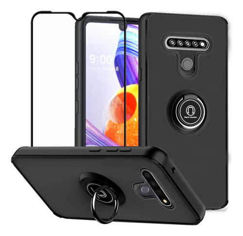 Funda Para LG K51s Uso Rudo Anillo Soporte Carcasa+mica