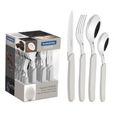 Cubiertos Tramontina Juego 24 Pzas Cocina Carmel Set Gris