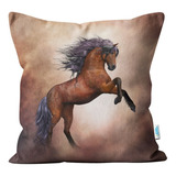 Hipismo Almofada Decorativa 40x40 Horse Cavalo 3 Tambores