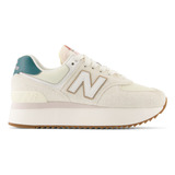 Tenis New Balance 574 Clásicos Mujer-beige