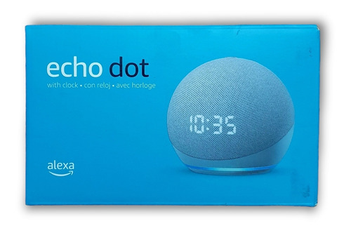 Amazon Echo Dot 4ta Gen Con Reloj Asistente Alexa Azul