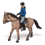 Figura:papo  51565 Caballo De Paseo Con Su Jinete