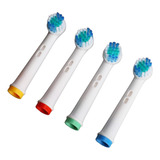 4 Peças Refil Compatível Escova Elétrica Oral B Braun 