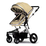 Coche Tipo Moises Fino Paseador De Lujo + Toldillo Color Beige